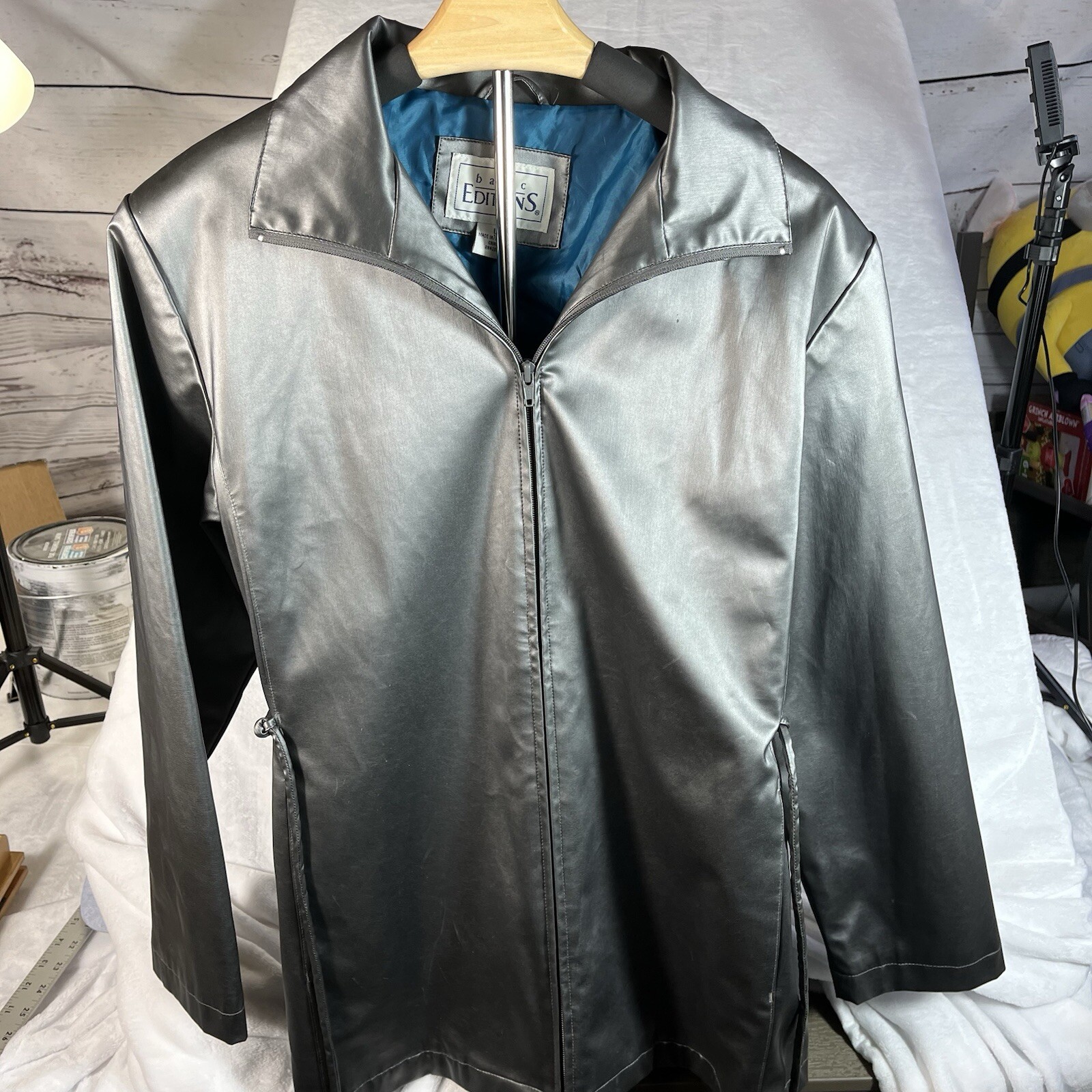 Basic Editions Women’s Jacket Silver Large - image 3