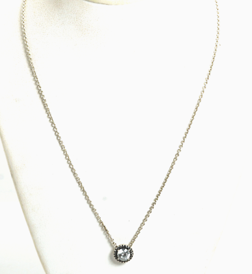 Pandora Sterling Silver Round CZ Sparkle Halo Pendant Necklace | eBay