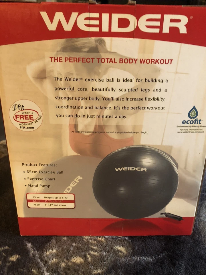 Pelota de Ejercicio Weider Fitness 65cm La Caja Ha sido Abierta Foto 3 de 4