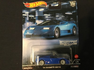 Hot Wheels - Car Culture - EXOTIC ENVY - Blue BUGATTI EB110 w/ Real Riders
