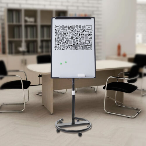 40''x28'' Magnetic Dry Erase Easel White Board Stand Rotate Height Adjustable