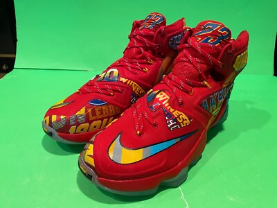 NEW NIKE LEBRON XIII EYBL PROMO SZ 9.5 PE JORDAN PEBBLES 13 18 19 SPACE JAM XBOX