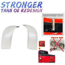 LH & RH Pair UPGRADED Roof Corner Moulding Trim For Ford Super Duty 7204 White