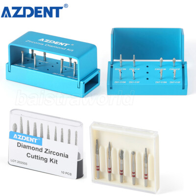 1-100Pack Dental Zirconia Diamond Burs Cutting Finishing Bur Kit FG 1.6mm