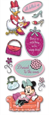 DISNEY DIMENSIONAL STICKERS ''ALL DOLLED UP 2''  BY EK SUCCESS OUT  OF THE VAULT
