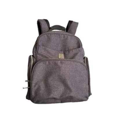 Ergobaby Anywhere I Go Diaper Bag Backpack Gray Baby Changing Pad Bottle Chill