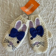 NWT 12 18 24 months Gymboree baby girls bunny mittens gloves Christmas