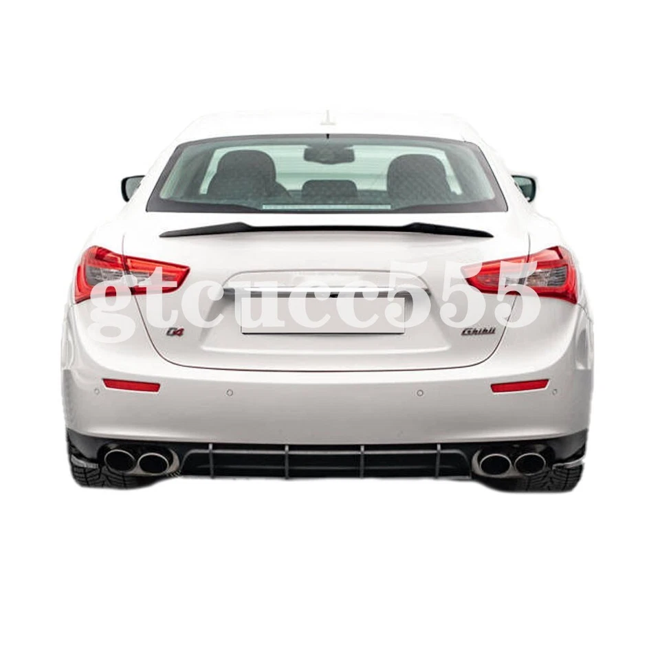 Painted Gloss Black Rear Trunk Spoiler Lip Wing For Maserati Ghibli 2014-2024 Foto 2 de 4