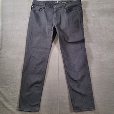 7 for All Mankind Simmy Black Jeans Mens Actual Size 42 x 33