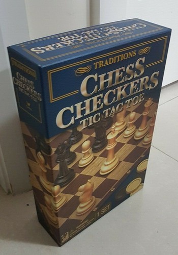 Traditions chess checkers and tic tac toe - complete | eBay Australia