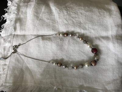 Accessorize Kette rosa weiß