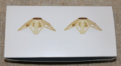 GEORG JENSEN ANNUAL COLLECTION 2 X VERGOLDETE KEGELKERZENHALTER - NEU IN BOX
