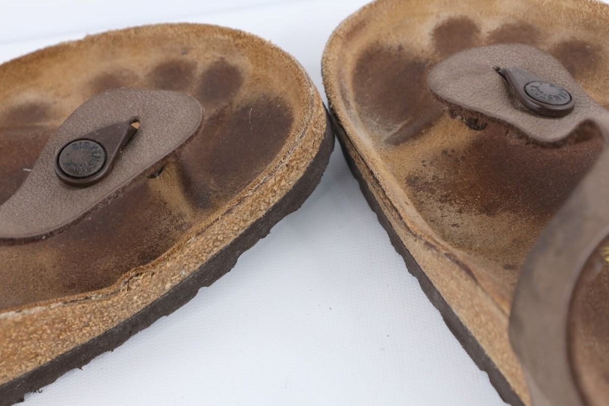 Vintage Birkenstock Mens Size 9 Womens 11 Leather Thong Flip