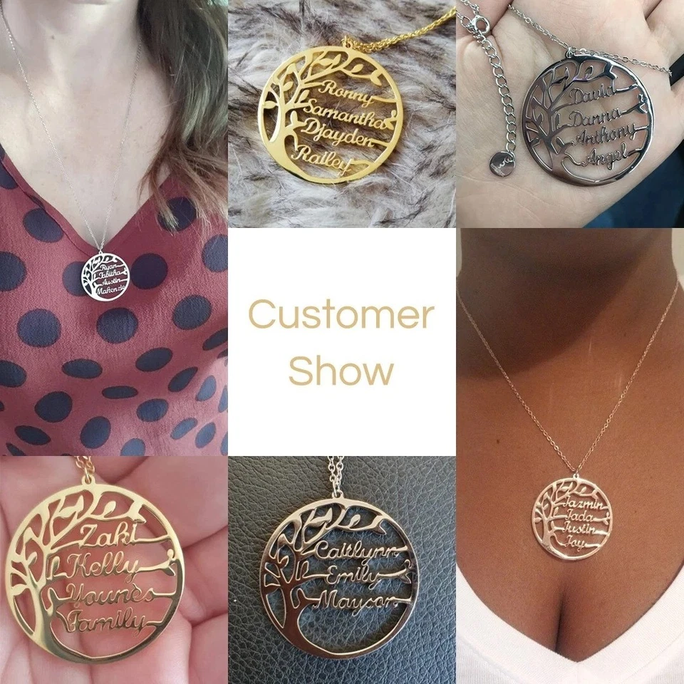 Colar com nome personalizado árvore genealógica - Imagem 3 de 4