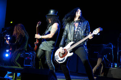 British-American guitarist Slash American bassist Todd Kerns live - Old Photo