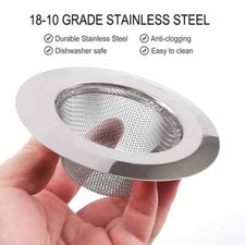 Kitchen Sink Strainer, Stainless Steel Sink Drain Strainer, Large Wide Rim
