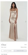 JENNY YOO Women's Dress UK Size 8 (US4) CHASE Pale Gold Bridesmaid Wedding 