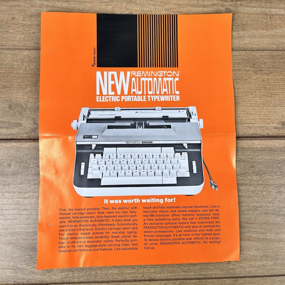 Rare Vintage Original Remington Automatic Typewriter Early 
