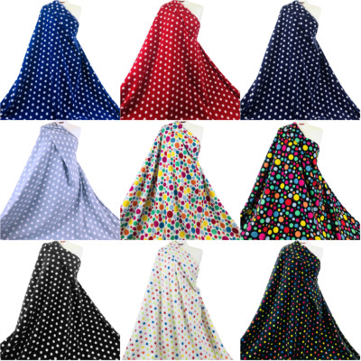 Bedruckt Fleece Stoff Premium-Qualität Polar Anti Pille Gepunktet