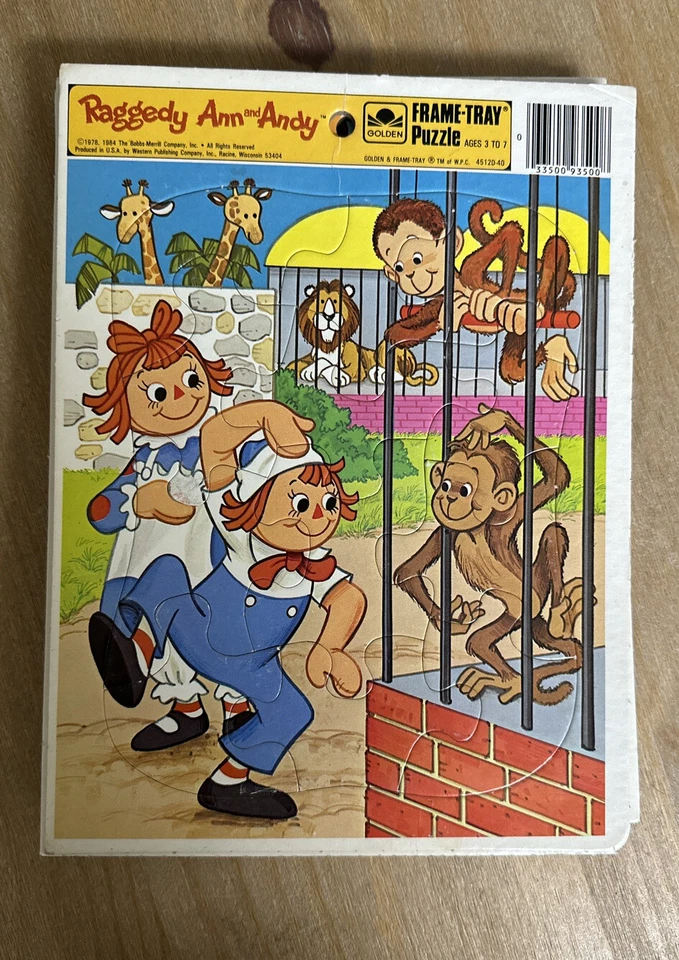 Lote De 5 Rompecabezas Bandeja Marco Vintage Disney Raggedy Ann Y Andy La Bella Durmiente Foto 4 de 4