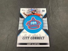 2023 TOPPS BASEBALL SERIES ONE SANDY ALCANTARA CITY CONNECT CAP PATCH CARD