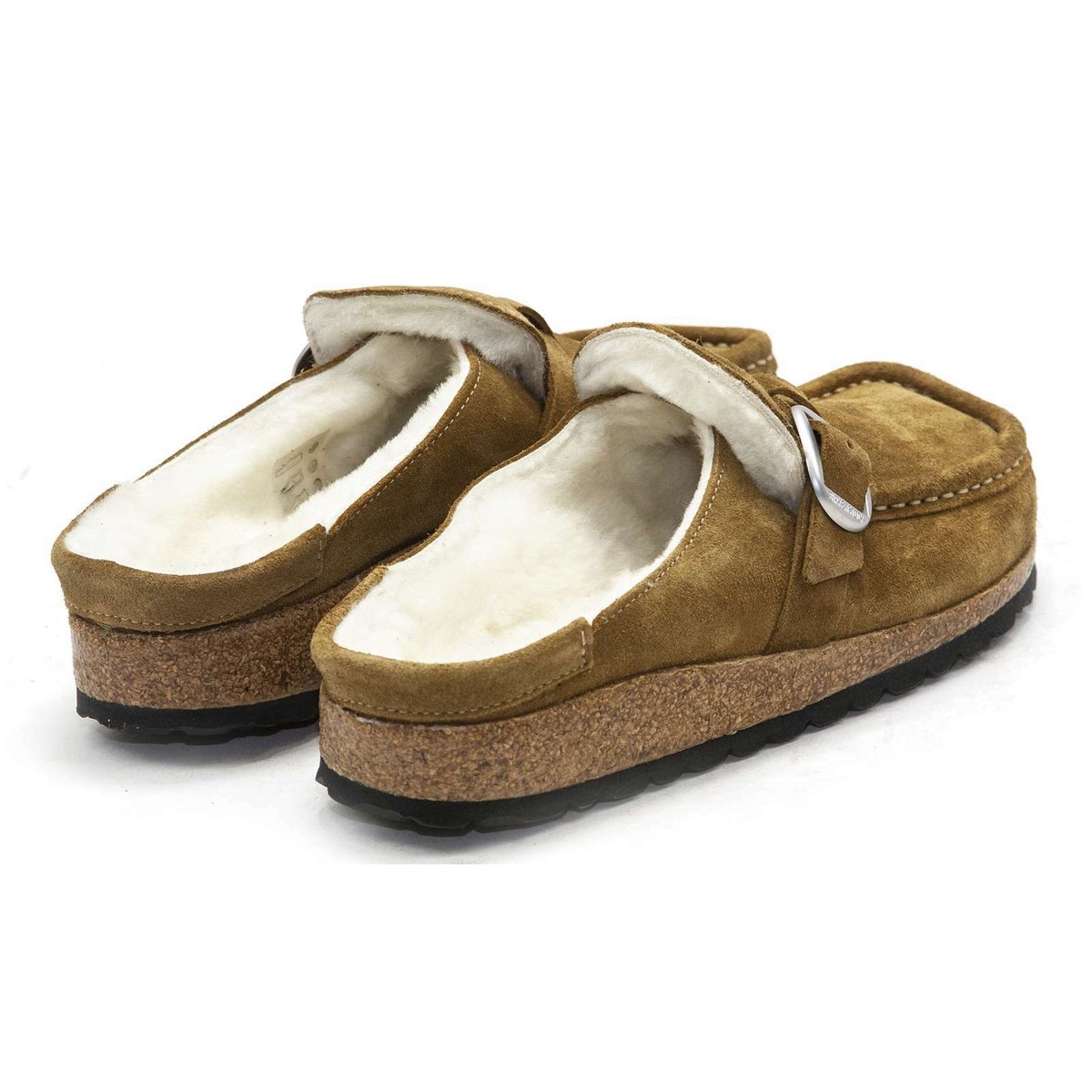 Womens Birkenstock Buckley Shearling Suede Clog Shoes NEW