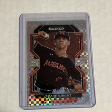 2022 Prizm Draft Picks Baseball Base Power Plaid #Trace Bright /35