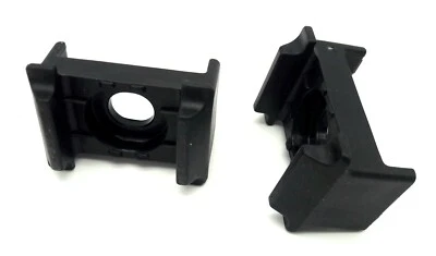 ZAUN-ANHALT Blocco in plastica recinzione doppia asta pali recinzione cavalletto nero 50x normale