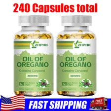 Oregano Oil 4000mg 120 Softgels Capsules Pills Contains Carvacrol Immue Support
