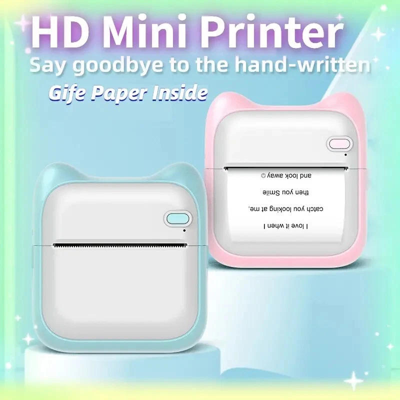 Mini Portable Thermal Photo Printer for iPhone Android Smartphones