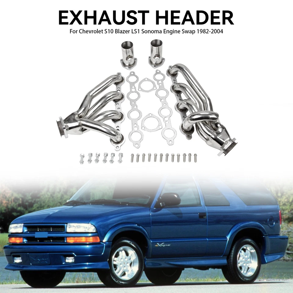 Manifold Headers Fit Chevrolet S10 Blazer LS1 Sonoma Swap Engine 1982-2004 2002 Foto 2 de 4