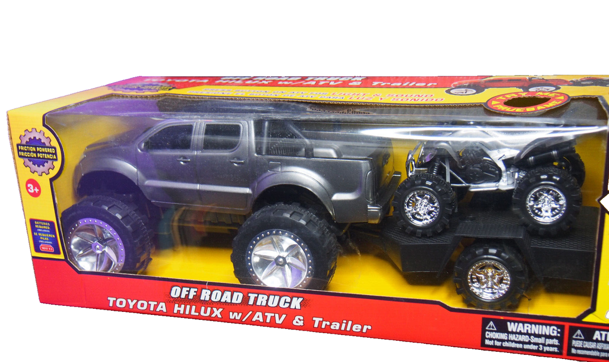 Toyota Hilux w Atv & Trailer Off Road truck, ATV has lights
