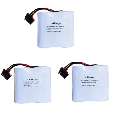 3pcs 1756-BATM 1756-BATA 3.6V 19000mAh Non-rechargeable Li-ion Battery with Plug