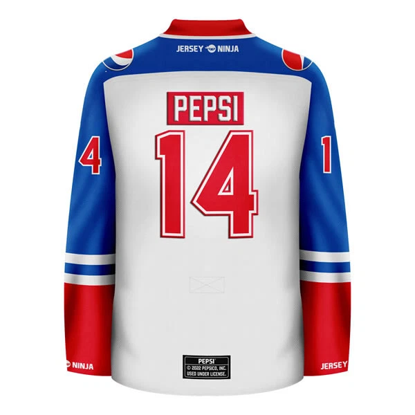 Pepsi Globe White Hockey Jersey