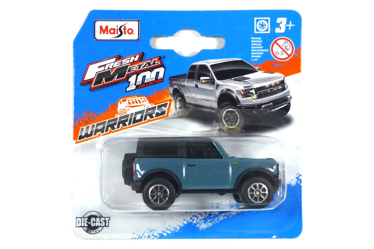 Maisto 21841 Ford Bronco Grey/Blue/Black 2021 Scale Approx. 1:64 Model Car