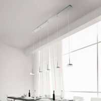 Fabas Luce 3239-48-212 Dunk Led Pendelleuchte 136Cm 3500Lm Alu-GebüRstet