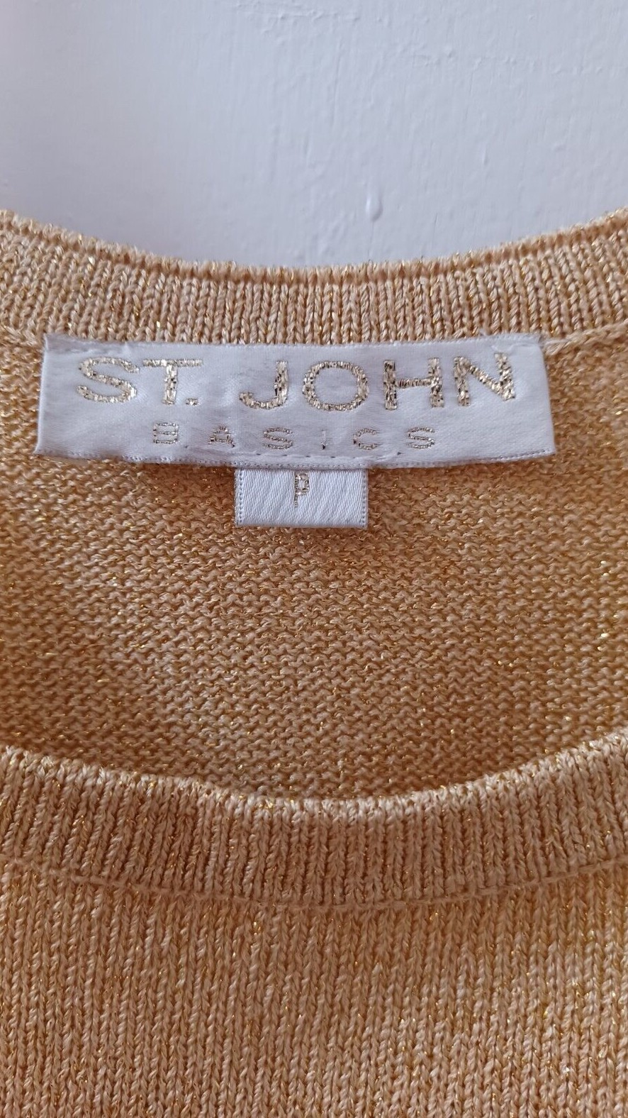 St John Basic Collection Gold Metallic Small Tank - image 10