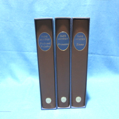 Jane Austen 3 Vol Emma Pride Prejudice Persuasion FOLIO SOCIETY HC in ...