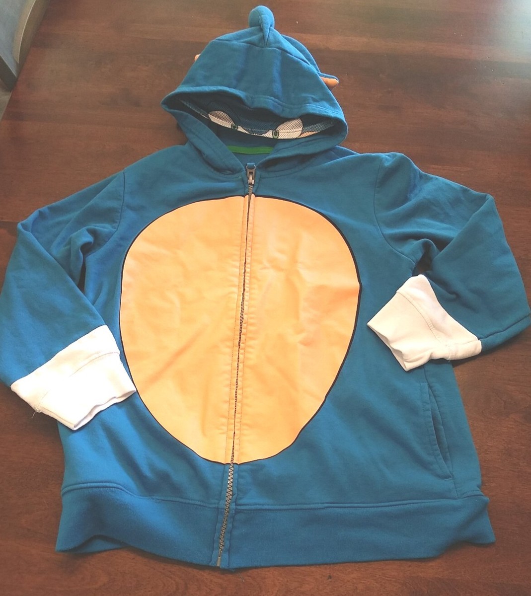 Kids Sonic The Hedgehog Costume Hoodie youth XL spikey hood blue sweatshirt  Sega