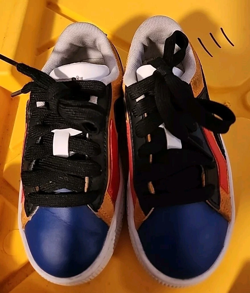 Scarpe sneakers PUMA classiche scamosciate colorblock taglia 11C