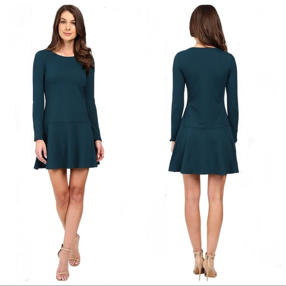 Susana Monaco Pixie Mini Dress Pine Forest Green … - image 1