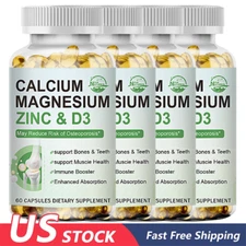 NEW Calcium Magnesium Zinc with Vitamin D3 Support Strong Bone & Muscle Health