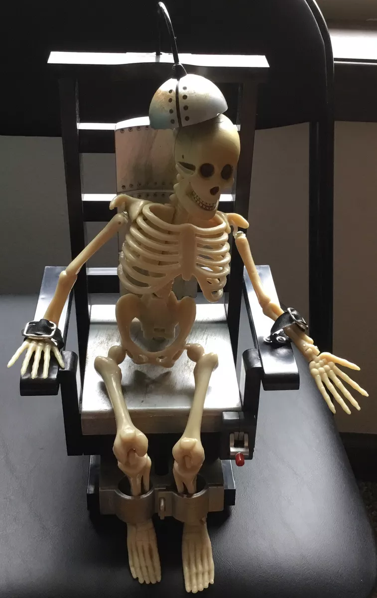 Gemmy Joltin Jack Animated Skeleton In Electric Chair Halloween ...