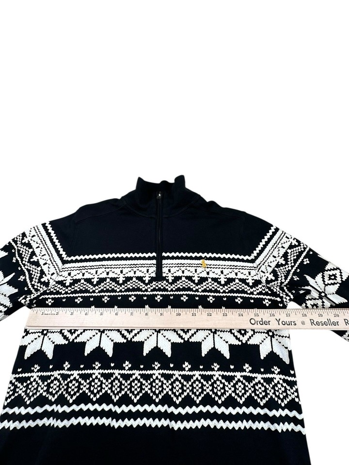 Polo Ralph Lauren Sweater Boys Large 14 16 Black Quarter Zip Fair Isle polo-ralph-lauren-sweater-boys-large-14-16-black-quarter-zip-fair-isle