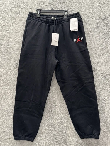 Supreme x Jordan Pantalon de survêtement Joggers Noir FW24 Small Neuf Envoi rapide