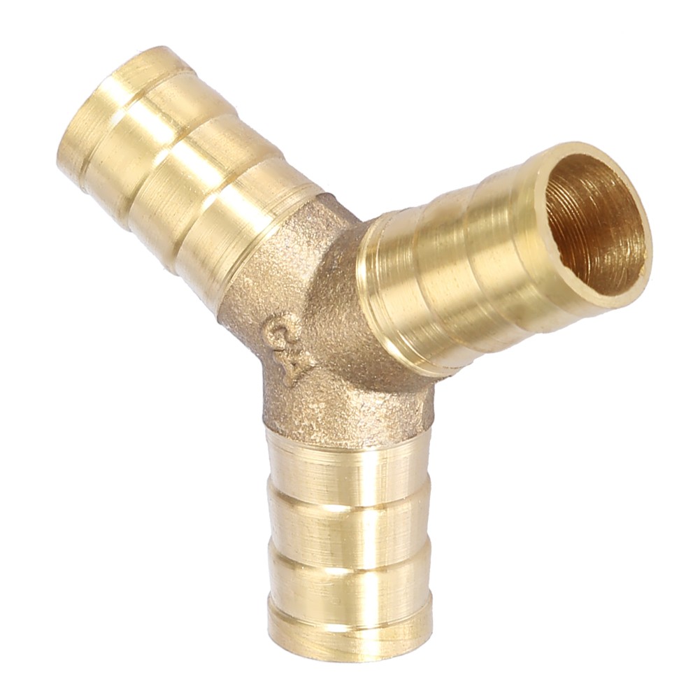 Brass Y 3-Way Hose Barbed Connector Joiner Fitting Air Water Gas OD (12mm 2x)❀