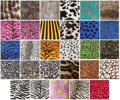 Jacquard Pelz Stoff - mehrere Längen & Farben - R2 Qualität / Animal Print