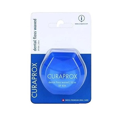 Curaprox DF 834 Zahnseide Wachsmane 50 m Mint