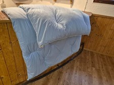 2 Stück Made in Germany  Daunen Bettdecke 135 x 200 cm hellblau Qualitätsprodukt