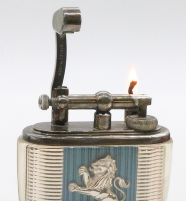 Dunhill 'The Joseph Lucas' Petrol Table Lighter Perspex & Silver